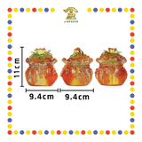 LUCKY GOODS 4寸 仿琉璃钱袋聚宝盆