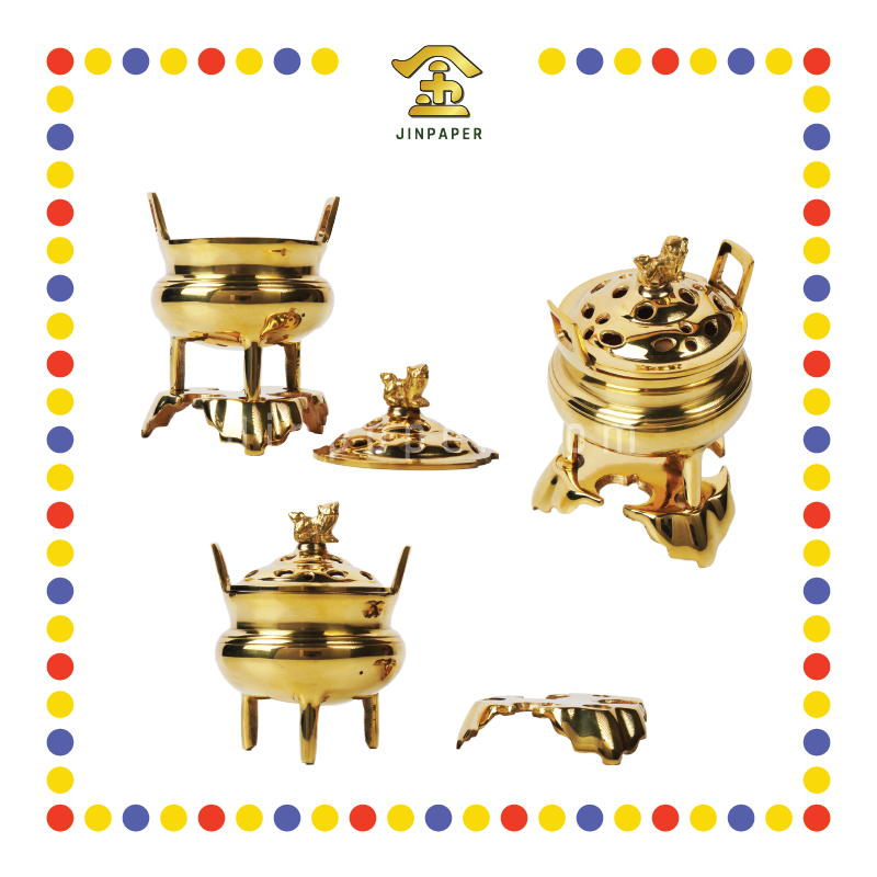 PRAYING CENSER 4号 铜光身宣炉 (香炉)