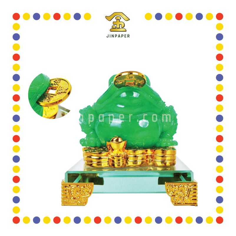 LUCKY GOODS 4”【翠玉/镀金】招财金蟾