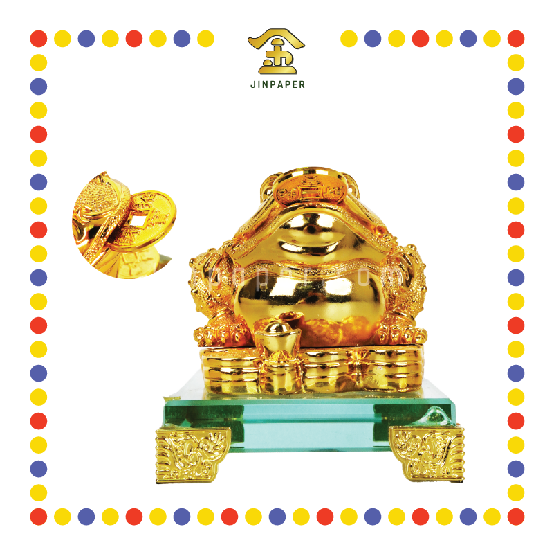 LUCKY GOODS 4”【翠玉/镀金】招财金蟾