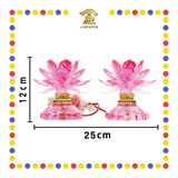 PARYING LAMP 5号 七彩水晶莲花灯【粉紅/透明/黄/紫】