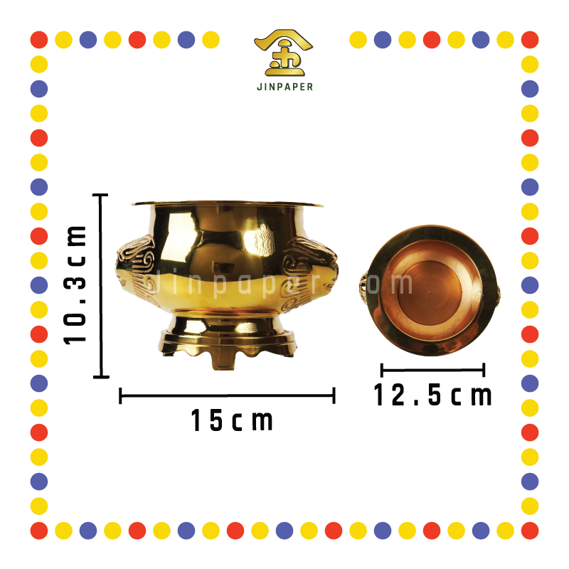 PRAYING CENSER 5寸 铜香炉