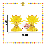 PARYING LAMP 5号 七彩水晶莲花灯【粉紅/透明/黄/紫】