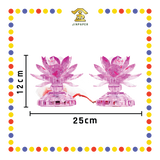 PARYING LAMP 5号 七彩水晶莲花灯【黃/透明/红/粉红/紫】(全LED)