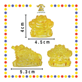 LUCKY GOODS 5cm【黄色/彩色】琉璃金蟾