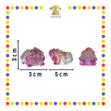 LUCKY GOODS 5cm 水晶小貔貅(对)【黄色/彩色】