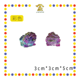 LUCKY GOODS 5cm 水晶小貔貅(对)【黄色/彩色】