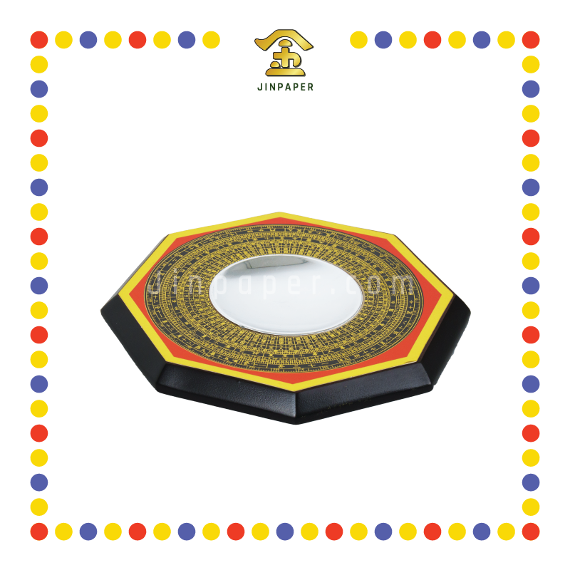 PRAYING GROCERIES 6.5''羅盘八卦镜 凹镜(银镜)