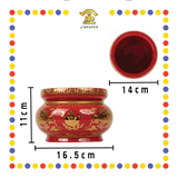 PRAYING CENSER 6寸【旗红/朱红】金地双龙香炉 (香炉)