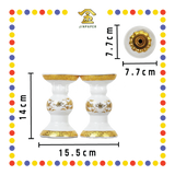 PRAYING CANDLESTICK 6寸 白瓷双龙三用烛台