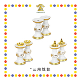 PRAYING CANDLESTICK 6寸 白瓷双龙三用烛台