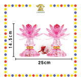 PARYING LAMP 6号 七彩水晶莲花灯【粉紅/透明/黄/紫】