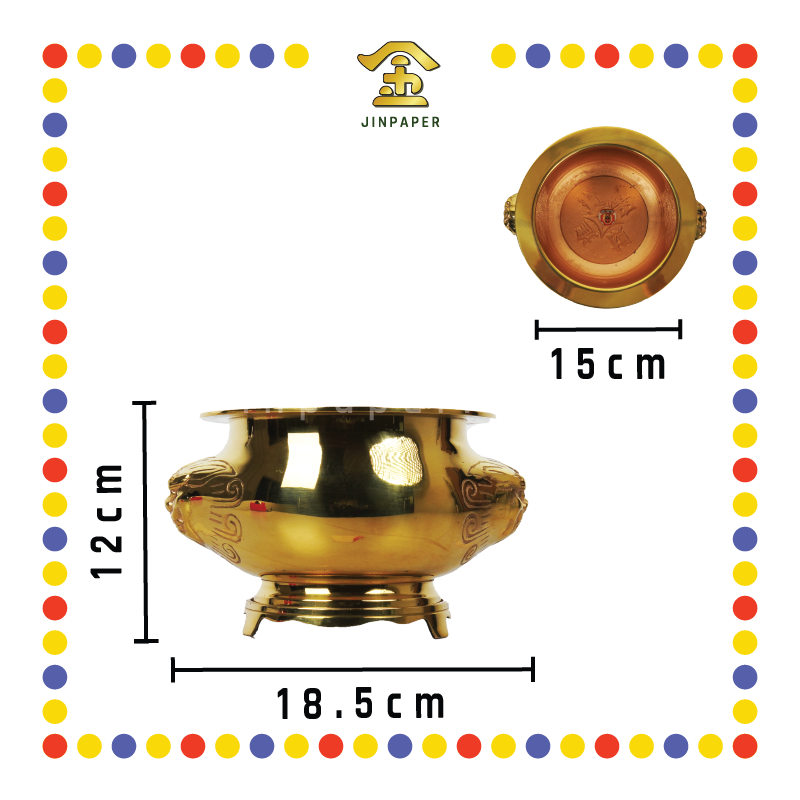 PRAYING CENSER 6寸 铜香炉