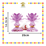 PARYING LAMP 6号 七彩水晶莲花灯【粉紅/透明/黄/紫】