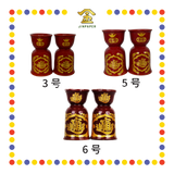 PRAYING CANDLESTICK【6号/5号/4号/3号】朱红烛台(描金, 宝钱)