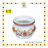 PRAYING CENSER【6寸/7寸/8寸】白瓷双龙香炉