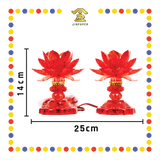 PARYING LAMP 6号 七彩水晶莲花灯【黃/透明/红/粉红/紫】(全LED)