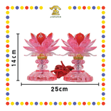 PARYING LAMP 6号 七彩水晶莲花灯【黃/透明/红/粉红/紫】(全LED)