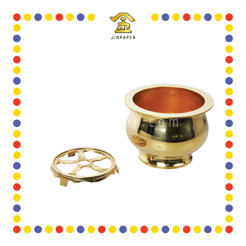 PRAYING CENSER 7寸 铜光身炉 (香炉)