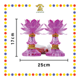 PARYING LAMP 7号 七彩水晶莲花灯【黃/透明/红/粉红/紫】(全LED)