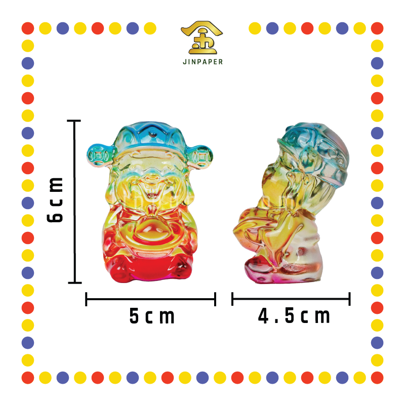 LUCKY GOODS 7cm 五彩财神摆件