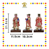 PRAYING STATUE 8寸 树脂珍珠漆文武判官(对)