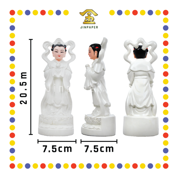 PRAYING STATUE 8寸金童玉女(对) - JinPaper