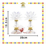 PARYING LAMP 8号 七彩水晶莲花灯【粉紅/透明/黄/紫】