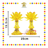 PARYING LAMP 8号 七彩水晶莲花灯【粉紅/透明/黄/紫】