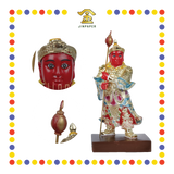 PRAYING STATUE 8寸 树脂珍珠漆文武判官(对)