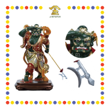 PRAYING STATUE 8寸 树脂珍珠淡彩新体千里眼顺风耳(对)