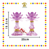 PARYING LAMP 8号 七彩水晶莲花灯【粉紅/透明/黄/紫】