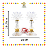 PARYING LAMP 9号 七彩水晶莲花灯【粉紅/透明/黄/紫】