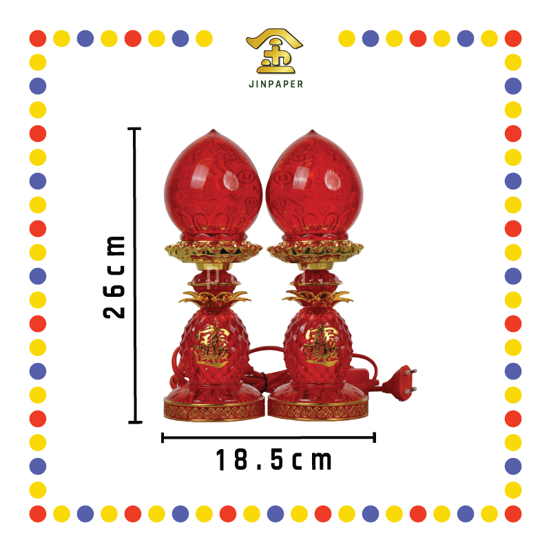 PRAYING LAMP【21.0cm/23.5cm/26.0cm】【08#/22#/23#】LED水晶旺来波灯(红)
