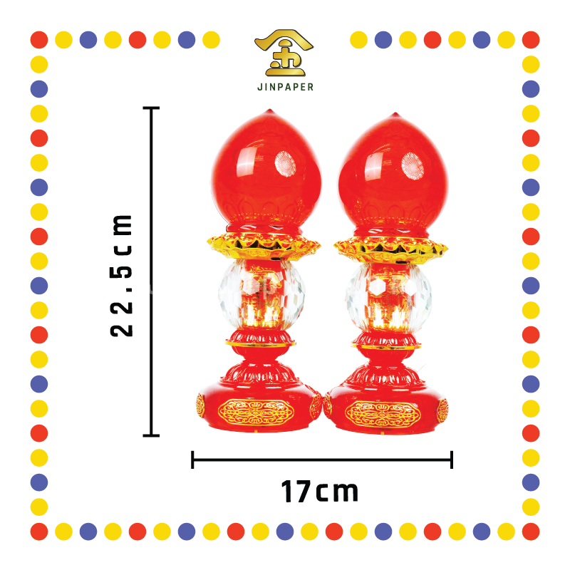 PRAYING LAMP【20.0cm/22.0cm/25.0cm】【01#/02#/03#】LED水晶如意灯(红)
