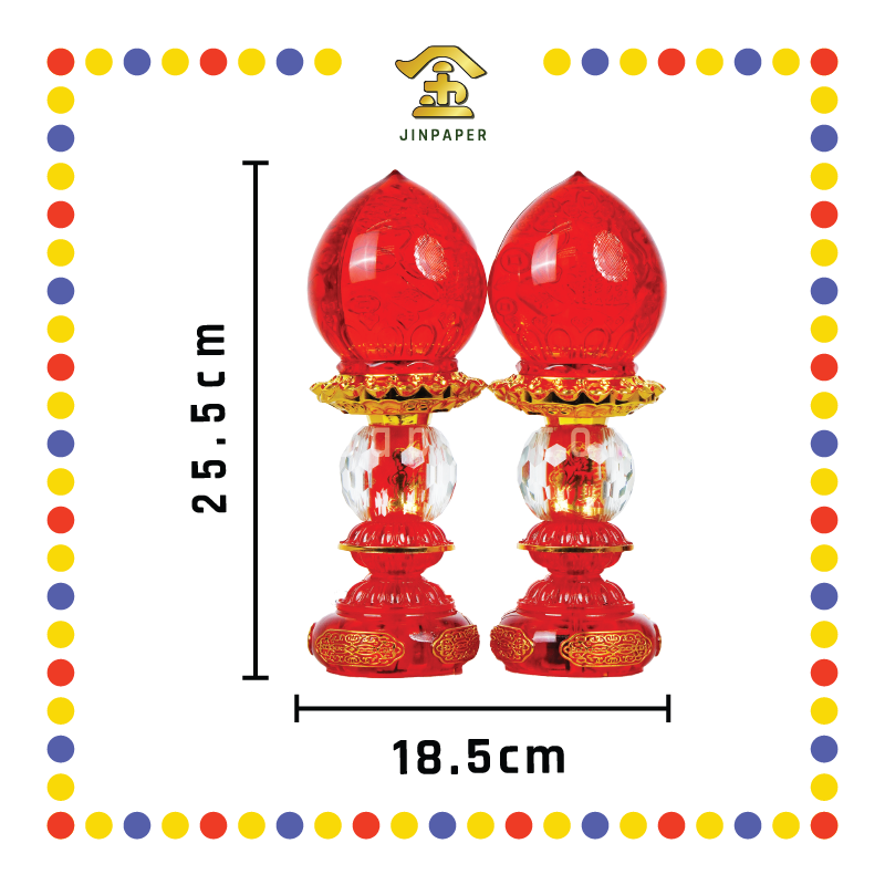 PRAYING LAMP【20.0cm/22.0cm/25.0cm】【01#/02#/03#】LED水晶如意灯(红)