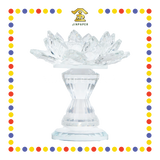 PRAYING CANDLESTICK 高脚水晶莲花烛台(透明)