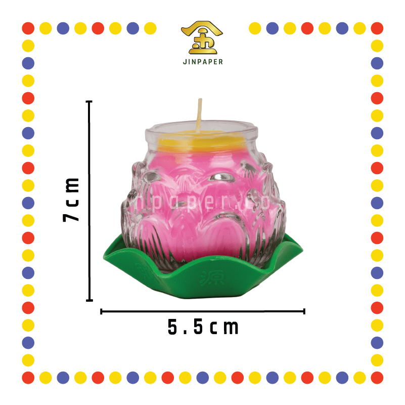 JOSS CANDLE 豐利【2号/3号】玻璃佛莲 (蓮花蠟燭)