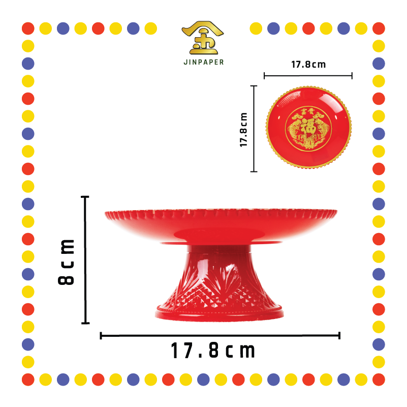 PRAYING PLATE【6寸/7寸/8寸】年年有余高脚发财碟