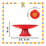 PRAYING PLATE【6寸/7寸/8寸】年年有余高脚发财碟