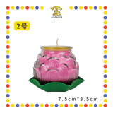 JOSS CANDLE 豐利【2号/3号】玻璃佛莲 (蓮花蠟燭)