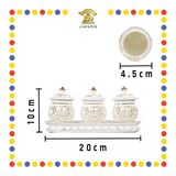 PRAYING CUP 浮雕莲花三头圣水杯