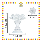 PRAYING CANDLESTICK 高脚水晶莲花烛台(透明)