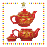 PRAYING TEAPOT 旗红 特大号招财茶壶
