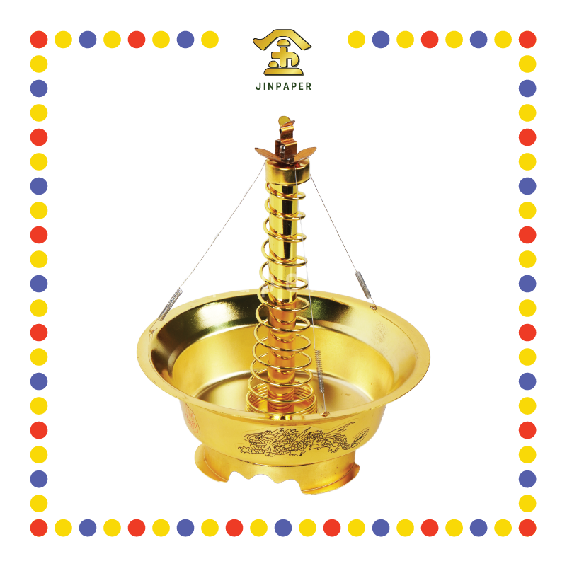 INCENSE HOLDER 步步高金色香架