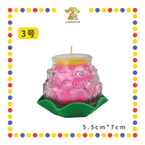 JOSS CANDLE 豐利【2号/3号】玻璃佛莲 (蓮花蠟燭)