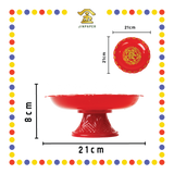 PRAYING PLATE【4寸/5寸/6寸/7寸/8寸/9寸/10寸/12寸】高脚元宝铜钱发财碟