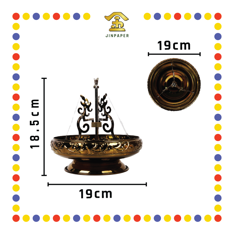 INCENSE HOLDER 台湾 龙形塔香盘【金色/古铜色】