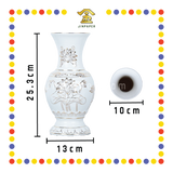PRAYING VASE 10寸 浮雕莲花花瓶(白)