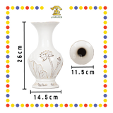 PRAYING VASE 10寸 强化浮雕描金莲花花瓶